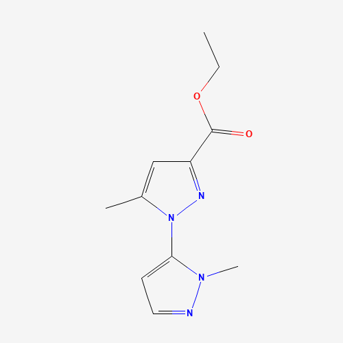 ethyl 5-methyl-1-(2-methylpyrazol-3-yl)pyrazole-3-carboxylate (CAS: 1202636-87-0) - Related Chemical Product