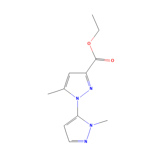 ethyl 5-methyl-1-(2-methylpyrazol-3-yl)pyrazole-3-carboxylate (CAS: 1202636-87-0) - Related Chemical Product