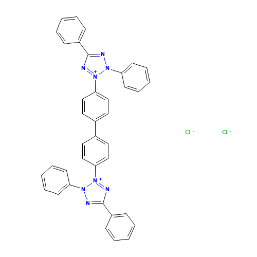 2-[4-[4-(3,5-diphenyltetrazol-2-ium-2-yl)phenyl]phenyl]-3,5-diphenyltetrazol-2-ium;dichloride (CAS: 298-95-3) - Related Chemical Product