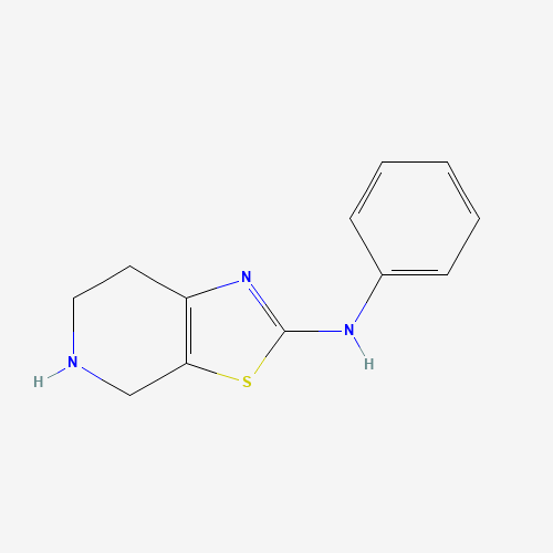N-phenyl-4,5,6,7-tetrahydro-[1,3]thiazolo[5,4-c]pyridin-2-amine (CAS: 124458-18-0) - Chemical Structure and Molecular Formula 