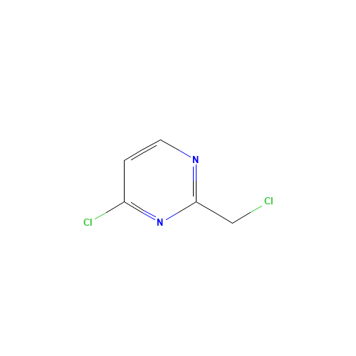 4-chloro-2-(chloromethyl)pyrimidine (CAS: 3842-28-2) - Chemical Structure and Molecular Formula 