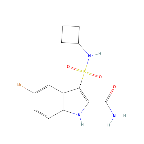 5-bromo-3-(cyclobutylsulfamoyl)-1H-indole-2-carboxamide (CAS: 918494-99-2) - Related Chemical Product