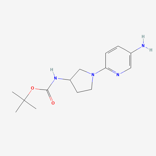 tert-butyl N-[1-(5-aminopyridin-2-yl)pyrrolidin-3-yl]carbamate (CAS: 709029-89-0) - Related Chemical Product