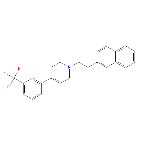 1-(2-naphthalen-2-ylethyl)-4-[3-(trifluoromethyl)phenyl]-3,6-dihydro-2H-pyridine (CAS: 135354-02-8) - Related Chemical Product