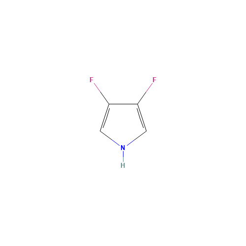 3,4-difluoro-1H-pyrrole (CAS: 120047-51-0) - Chemical Structure and Molecular Formula 