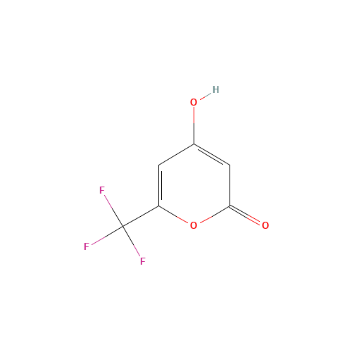 4-hydroxy-6-(trifluoromethyl)pyran-2-one (CAS: 387866-40-2) - Chemical Structure and Molecular Formula 