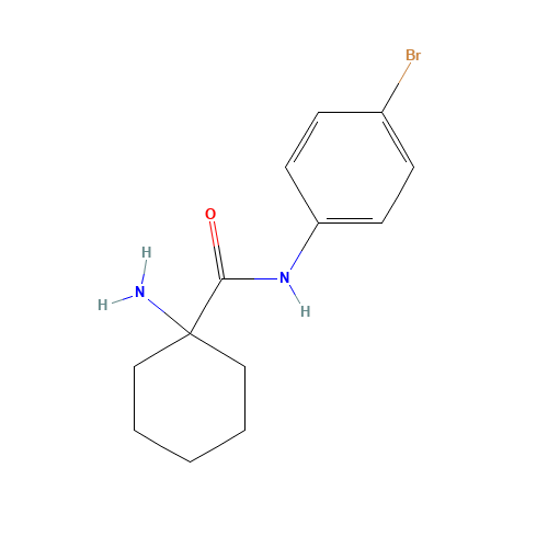 1-amino-N-(4-bromophenyl)cyclohexane-1-carboxamide (CAS: 1017035-47-0) - Chemical Structure and Molecular Formula 