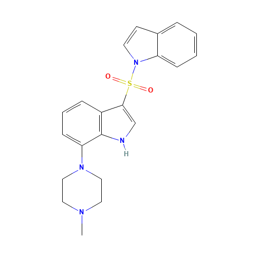 3-indol-1-ylsulfonyl-7-(4-methylpiperazin-1-yl)-1H-indole (CAS: 497963-68-5) - Related Chemical Product