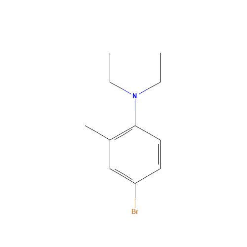 4-bromo-N,N-diethyl-2-methylaniline (CAS: 81090-38-2) - Chemical Structure and Molecular Formula 