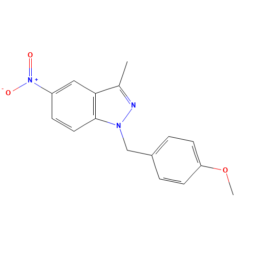 1-[(4-methoxyphenyl)methyl]-3-methyl-5-nitroindazole (CAS: 1266336-37-1) - Related Chemical Product