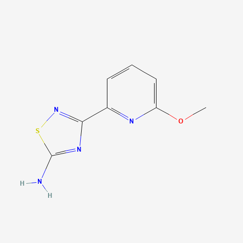 3-(6-methoxypyridin-2-yl)-1,2,4-thiadiazol-5-amine (CAS: 1179362-51-6) - Chemical Structure and Molecular Formula 