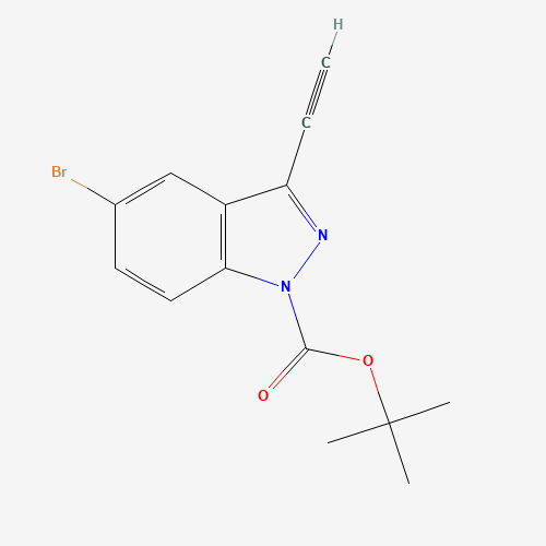 tert-butyl 5-bromo-3-ethynylindazole-1-carboxylate (CAS: 1093306-83-2) - Chemical Structure and Molecular Formula 