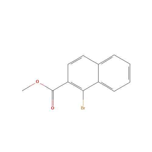 methyl 1-bromonaphthalene-2-carboxylate (CAS: 89555-39-5) - Chemical Structure and Molecular Formula 