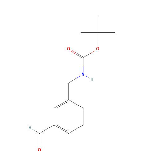 tert-butyl N-[(3-formylphenyl)methyl]carbamate (CAS: 170853-04-0) - Chemical Structure and Molecular Formula 