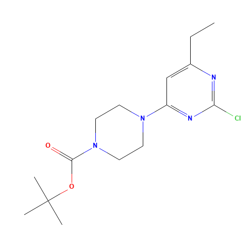 tert-butyl 4-(2-chloro-6-ethylpyrimidin-4-yl)piperazine-1-carboxylate (CAS: 1447727-18-5) - Related Chemical Product