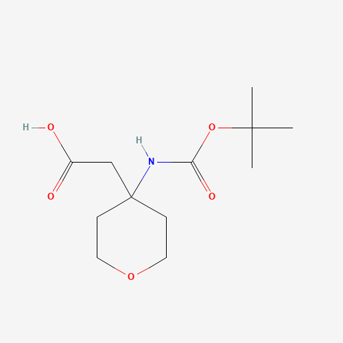 2-[4-[(2-methylpropan-2-yl)oxycarbonylamino]oxan-4-yl]acetic acid (CAS: 946682-30-0) - Related Chemical Product