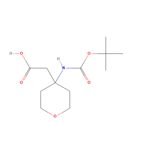 2-[4-[(2-methylpropan-2-yl)oxycarbonylamino]oxan-4-yl]acetic acid (CAS: 946682-30-0) - Related Chemical Product