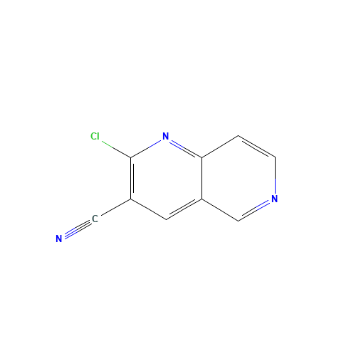 2-chloro-1,6-naphthyridine-3-carbonitrile (CAS: 50345-85-2) - Chemical Structure and Molecular Formula 
