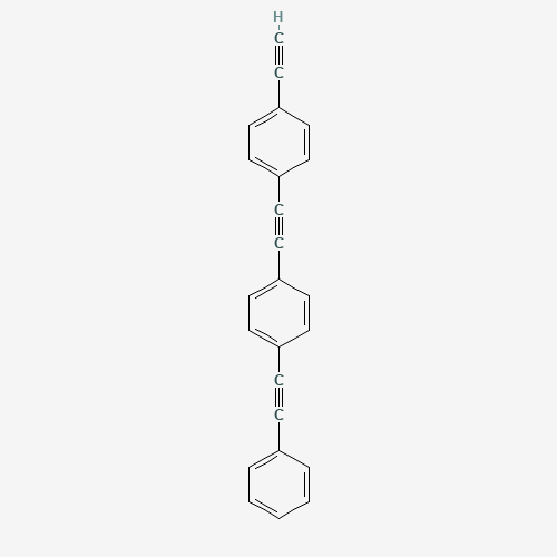 1-ethynyl-4-[2-[4-(2-phenylethynyl)phenyl]ethynyl]benzene (CAS: 474458-61-2) - Chemical Structure and Molecular Formula 