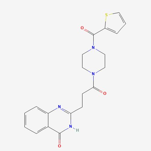 2-[3-oxo-3-[4-(thiophene-2-carbonyl)piperazin-1-yl]propyl]-1H-quinazolin-4-one (CAS: 1060969-56-3) - Related Chemical Product