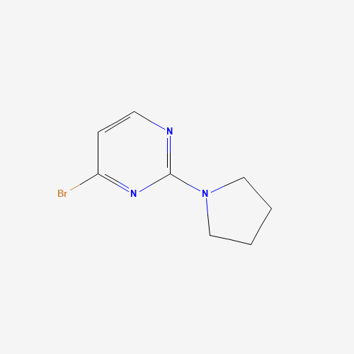 4-bromo-2-pyrrolidin-1-ylpyrimidine (CAS: 1159814-05-7) - Chemical Structure and Molecular Formula 