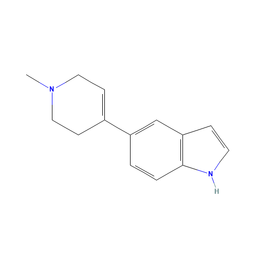 5-(1-methyl-3,6-dihydro-2H-pyridin-4-yl)-1H-indole (CAS: 885273-31-4) - Chemical Structure and Molecular Formula 