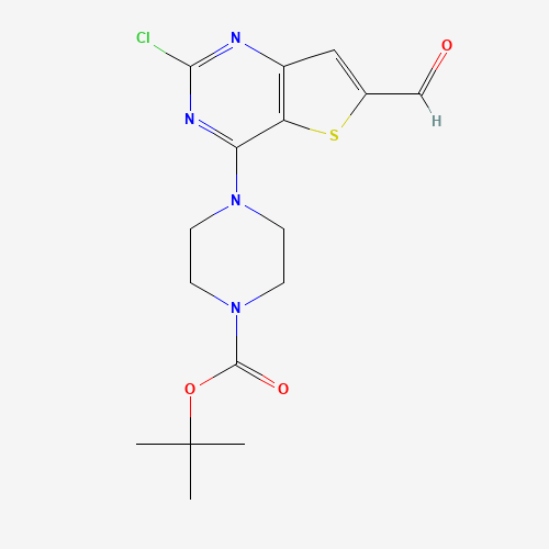 tert-butyl 4-(2-chloro-6-formylthieno[3,2-d]pyrimidin-4-yl)piperazine-1-carboxylate (CAS: 1235451-25-8) - Related Chemical Product