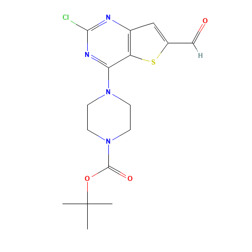 tert-butyl 4-(2-chloro-6-formylthieno[3,2-d]pyrimidin-4-yl)piperazine-1-carboxylate (CAS: 1235451-25-8) - Related Chemical Product