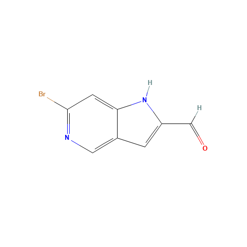 6-bromo-1H-pyrrolo[3,2-c]pyridine-2-carbaldehyde (CAS: 1400287-58-2) - Chemical Structure and Molecular Formula 