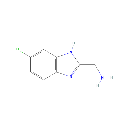 (6-chloro-1H-benzimidazol-2-yl)methanamine (CAS: 273399-95-4) - Chemical Structure and Molecular Formula 