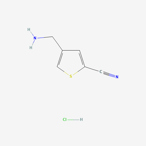 4-(aminomethyl)thiophene-2-carbonitrile;hydrochloride (CAS: 203792-25-0) - Chemical Structure and Molecular Formula 