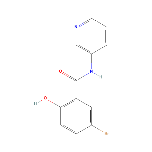 5-bromo-2-hydroxy-N-pyridin-3-ylbenzamide (CAS: 783371-21-1) - Chemical Structure and Molecular Formula 