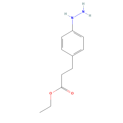 ethyl 3-(4-hydrazinylphenyl)propanoate (CAS: 137499-40-2) - Chemical Structure and Molecular Formula 