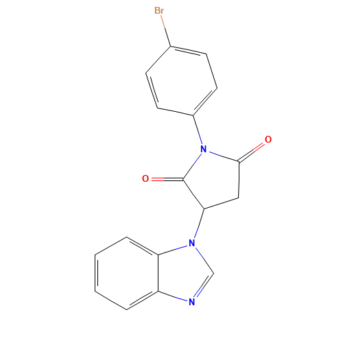 3-(benzimidazol-1-yl)-1-(4-bromophenyl)pyrrolidine-2,5-dione (CAS: 62908-91-2) - Related Chemical Product