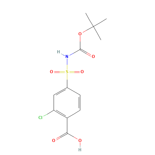 2-chloro-4-[(2-methylpropan-2-yl)oxycarbonylsulfamoyl]benzoic acid (CAS: 1552310-54-9) - Related Chemical Product