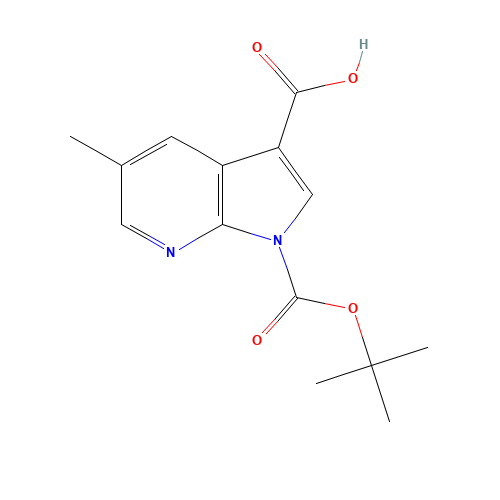 5-methyl-1-[(2-methylpropan-2-yl)oxycarbonyl]pyrrolo[2,3-b]pyridine-3-carboxylic acid (CAS: 1198097-92-5) - Related Chemical Product