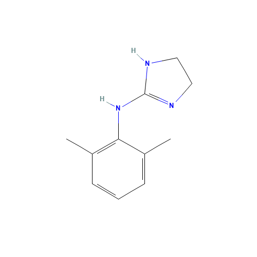 N-(2,6-dimethylphenyl)-4,5-dihydro-1H-imidazol-2-amine (CAS: 4859-06-7) - Chemical Structure and Molecular Formula 