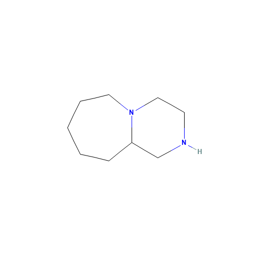 1,2,3,4,6,7,8,9,10,10a-decahydropyrazino[1,2-a]azepine (CAS: 49633-80-9) - Chemical Structure and Molecular Formula 