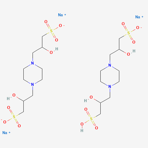 trisodium;2-hydroxy-3-[4-(2-hydroxy-3-sulfonatopropyl)piperazin-1-yl]propane-1-sulfonate;2-hydroxy-3-[4-(2-hydroxy-3-sulfopropyl)piperazin-1-yl]propane-1-sulfonate (CAS: 108321-08-0) - Related Chemical Product