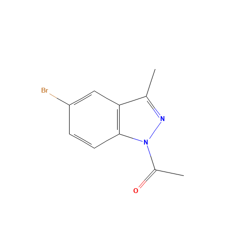 1-(5-bromo-3-methylindazol-1-yl)ethanone (CAS: 651780-46-0) - Chemical Structure and Molecular Formula 