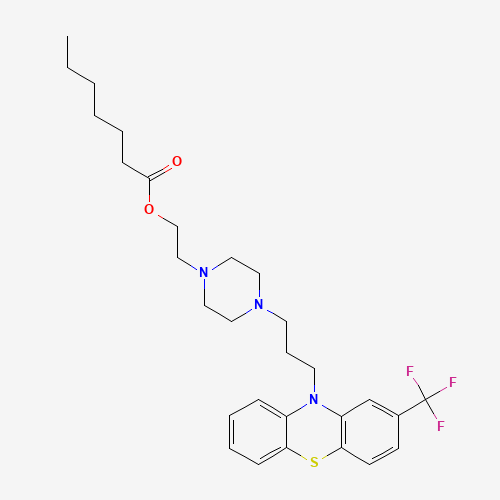 2-[4-[3-[2-(trifluoromethyl)phenothiazin-10-yl]propyl]piperazin-1-yl]ethyl heptanoate (CAS: 2746-81-8) - Related Chemical Product