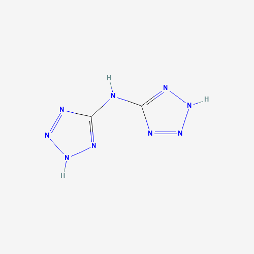 N-(2H-tetrazol-5-yl)-2H-tetrazol-5-amine (CAS: 127661-01-2) - Chemical Structure and Molecular Formula 