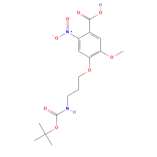5-methoxy-4-[3-[(2-methylpropan-2-yl)oxycarbonylamino]propoxy]-2-nitrobenzoic acid (CAS: 757189-87-0) - Related Chemical Product