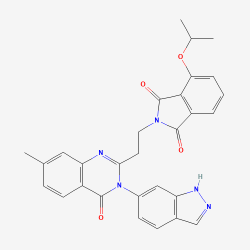 2-[2-[3-(1H-indazol-6-yl)-7-methyl-4-oxoquinazolin-2-yl]ethyl]-4-propan-2-yloxyisoindole-1,3-dione (CAS: 1256450-66-4) - Related Chemical Product