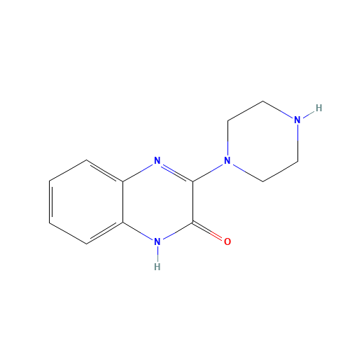 3-piperazin-1-yl-1H-quinoxalin-2-one (CAS: 55686-32-3) - Chemical Structure and Molecular Formula 