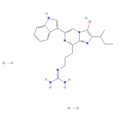 2-[3-[2-butan-2-yl-6-(1H-indol-3-yl)-3-oxo-7H-imidazo[1,2-a]pyrazin-8-yl]propyl]guanidine;dihydrobromide (CAS: 23510-45-4) - Related Chemical Product