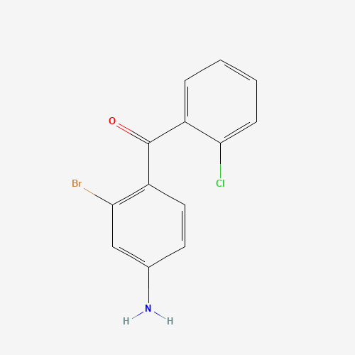 (4-amino-2-bromophenyl)-(2-chlorophenyl)methanone (CAS: 1426804-98-9) - Chemical Structure and Molecular Formula 