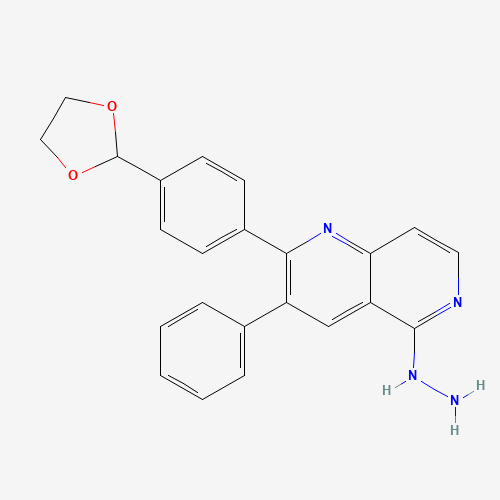 [2-[4-(1,3-dioxolan-2-yl)phenyl]-3-phenyl-1,6-naphthyridin-5-yl]hydrazine (CAS: 917363-83-8) - Related Chemical Product