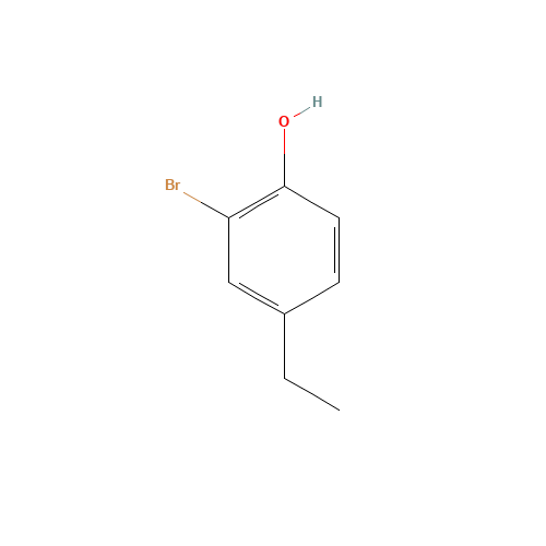 2-bromo-4-ethylphenol (CAS: 64080-15-5) - Chemical Structure and Molecular Formula 