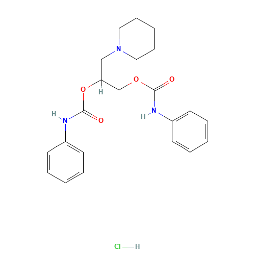[2-(phenylcarbamoyloxy)-3-piperidin-1-ylpropyl] N-phenylcarbamate;hydrochloride (CAS: 537-12-2) - Related Chemical Product